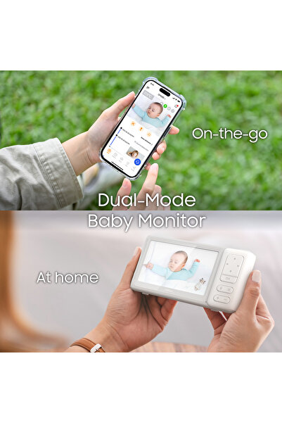 Chillax ChillaxBaby 5" Baby Monitor with Dual Mode 1080p FHD Rechargeable Portable Clip Camera, 360° View