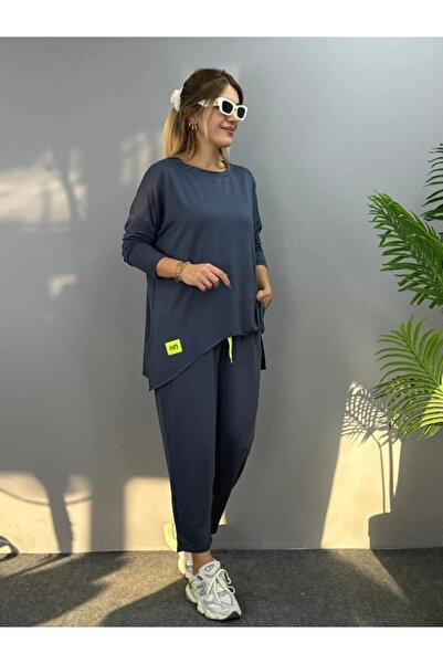 ARONA Mdb Women's Two Thread Viscose Cotton Fabric Double Suit with Embroidery Detail