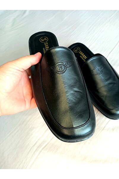 yörük tuhafiye Siyah Erkek Terligi Ev Misafir Çeyiz Bohça Ve Damat Terliği Erkek Terlik Damat Terlik