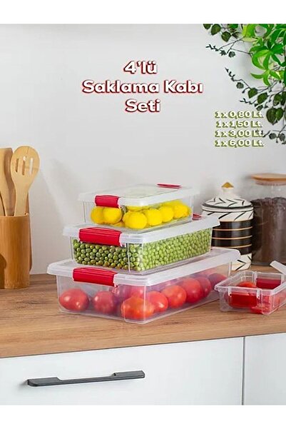 ESTREND Rectangular Leakproof Food and Food Storage Container Set of 4