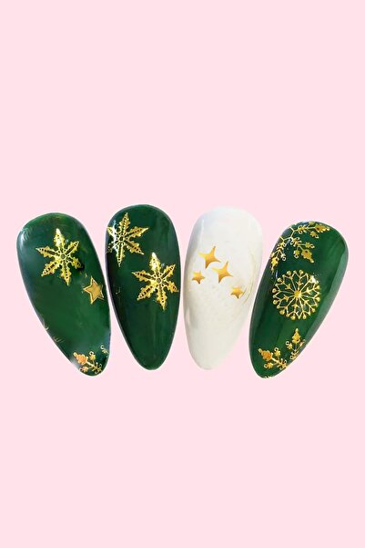 Flash Tattoos® Sparling Altın Yaldızlı Tırnak Dövmesi