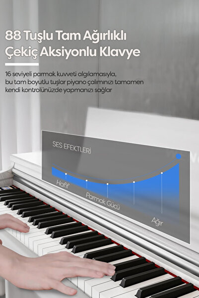 Hendest Bl-8820 Dijital 88 Tuşlu Ahşap Piyano