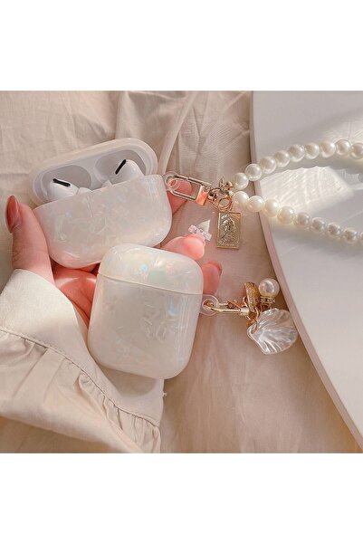 BURDEM Shockproof Plastic White Earphone Case Compatible with AirPods Pro 2 Ecru Unspecified Unspecified