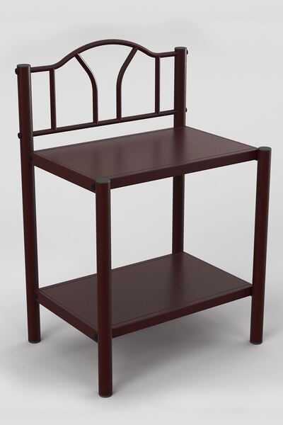 ARGİMO Bella Retro Ferforje Metal Komodin Bordo