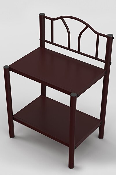 ARGİMO Bella Retro Ferforje Metal Komodin Bordo