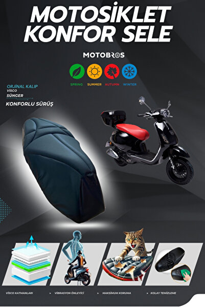 Motobros KUBA BLUEBİRD Özel Kalıp Visco Süngerli Konfor Sele Kılıfı