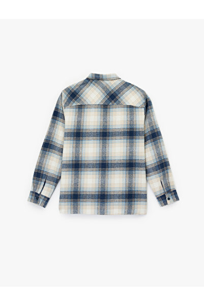 Koton Πουκάμισο Ξυλοκόπος με κλασικό γιακά με μακρυμάνικο και κανονικό τύπο και λεπτομέρεια τσέπης