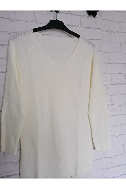 anne moda ankara Pleteni svetionik sa V-izrezom i bočnim Sa prorezom