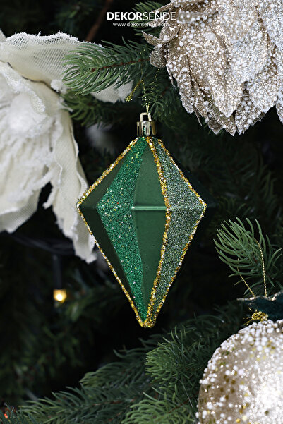 Dekorsende Ornament de Anul Nou 2 bucăți Minge de moara de vânt verde 12 cm