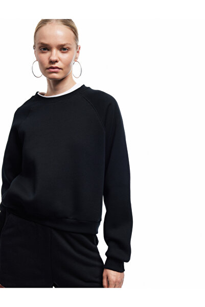 Koton Cotton Crew Neck Raised Sweatshirt