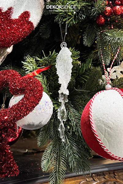 Dekorsende Christmas Ornament Transparent Ice Pendant Lamp 22 cm