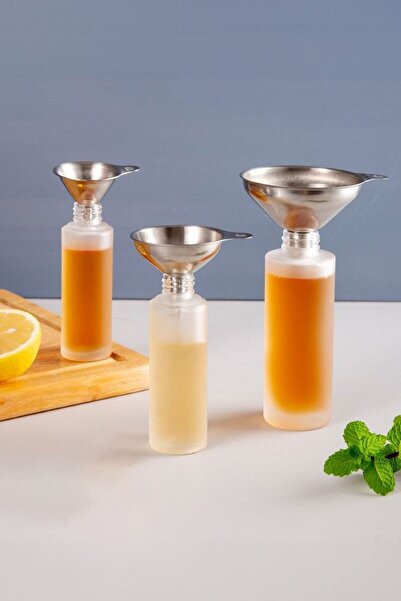 Chavin Çelik 4,5 cm 5,5 cm 7,5 cm 3 Adet Yağ Meşrubat Şarap Meyve Suyu Hunisi cin710