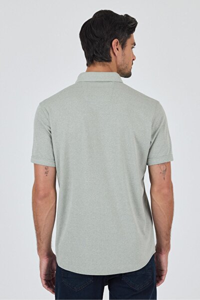 İmza Темно-зелена коротка рукава прямий крій з ґудзиками комір без кишень бавовняна класична сорочка slim fit 1004250155_700