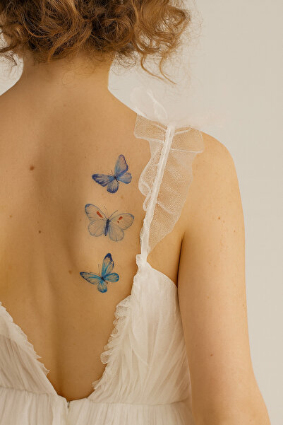 New Obsessions Didius Renkli Kelebekler Geçici Dövme