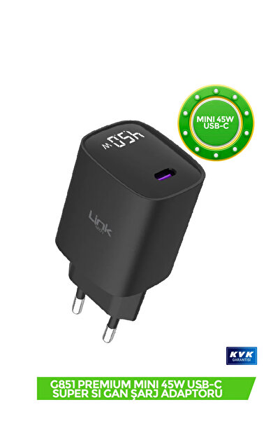 Linktech G851 Premium 45w Pd Gan3 Usb-c Şarj Adaptörü