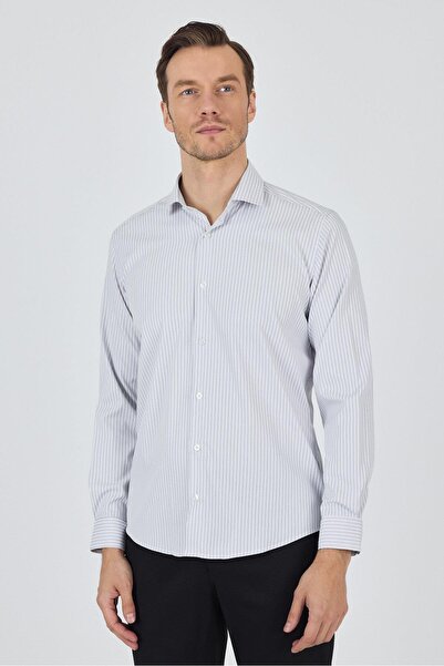 İmza Довгий рукав, смугастий візерунок, тканина, жорсткий комір, без кишень, ...