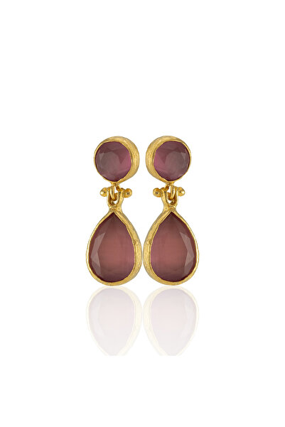 Design by Kadir Kadir Jewellery 22 Ayar Altın Kaplama Vintage Küpe -El İşçili...