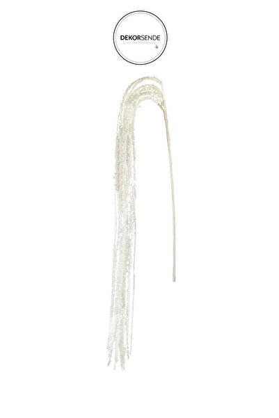 Dekorsende Christmas Ornament Pearl Pendant Lamp Branch White 110 cm