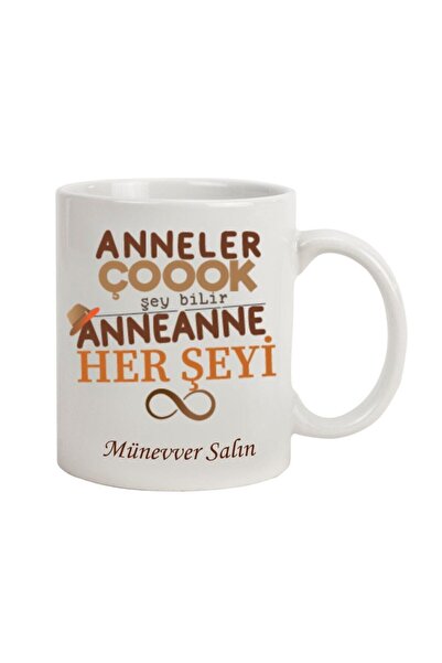 hediyerengi Isme Özel Anneanne Kupa Bardak