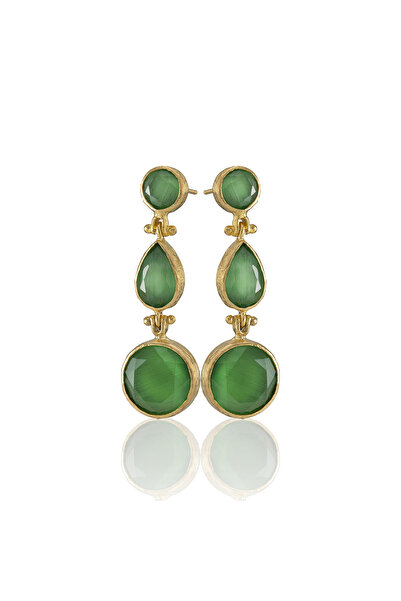 Design by Kadir Kadir Jewellery 22 Ayar Altın Kaplama Vintage Küpe -El İşçili...