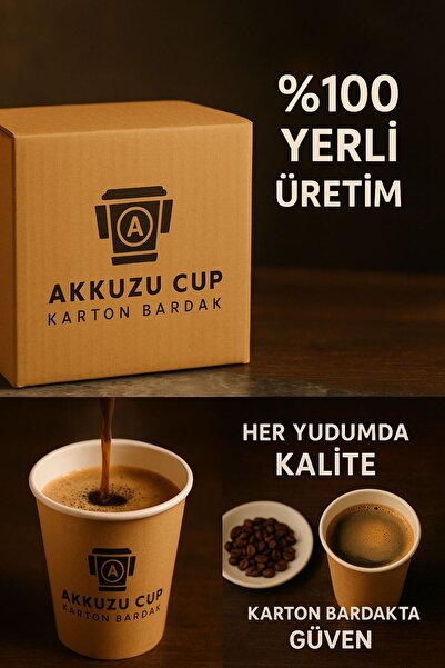 AKKUZU CUP 7 Oz Karton Bardak 3000 Adet Koli Toptan Kaliteli Sızdırmaz Koku Y...