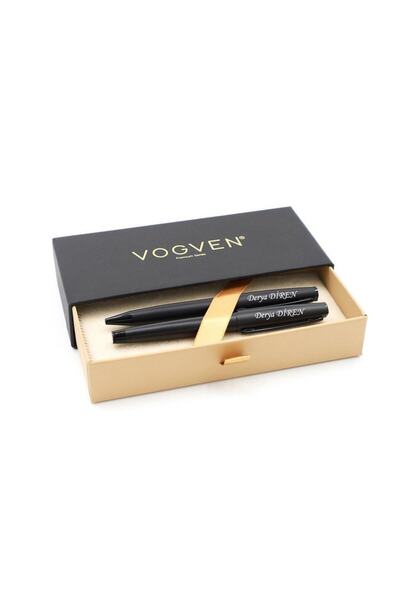Vogven Isme Özel Mat Roller Ve Tükenmez Kalem Seti