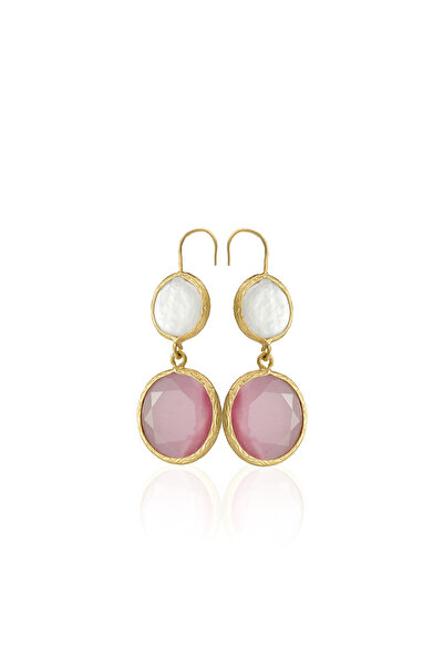 Design by Kadir Kadir Jewellery 22 Ayar Altın Kaplama Kadın İnci Küpe -El İşç...