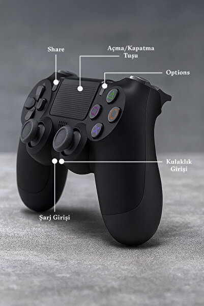 comedones Kablosuz Joystick Tablet Telefon Pc Uyumlu Titreşimli Oyun Kolu 1 Adet