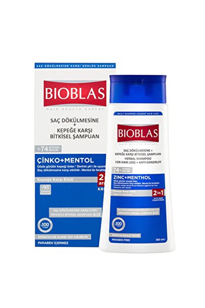 Bioblas Şampuan - Çinko & Mentol Saç Dökülmesi ve Kepeğe Karşı - 360 ml