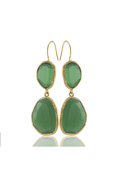 Design by Kadir Kadir Jewellery 22 Ayar Altın Kaplama Kadın Sallantılı Küpe -...