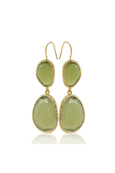 Design by Kadir Kadir Jewellery 22 Ayar Altın Kaplama Kadın Sallantılı Küpe -...