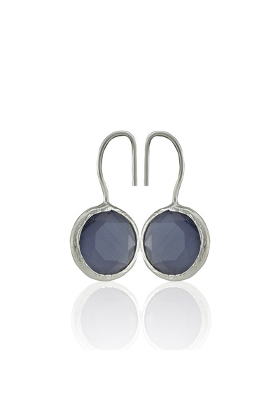 Design by Kadir Kadir Jewellery Gümüş Kaplama Kadın Taşlı Küpe -El İşçiliği V...