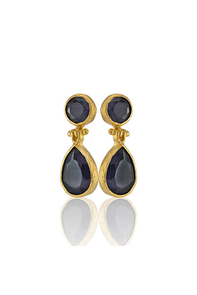 Design by Kadir Kadir Jewellery 22 Ayar Altın Kaplama Vintage Küpe -El İşçili...