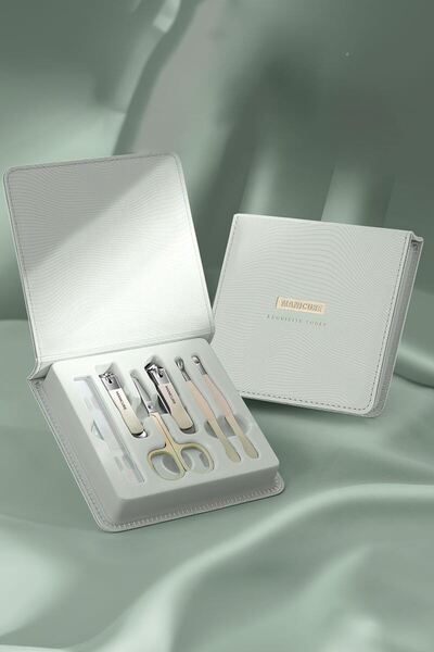 Chavin Çantalı 6 Parça Çelik Manikür Tırnak Makası Kulak Temizleme Seti cin811ys
