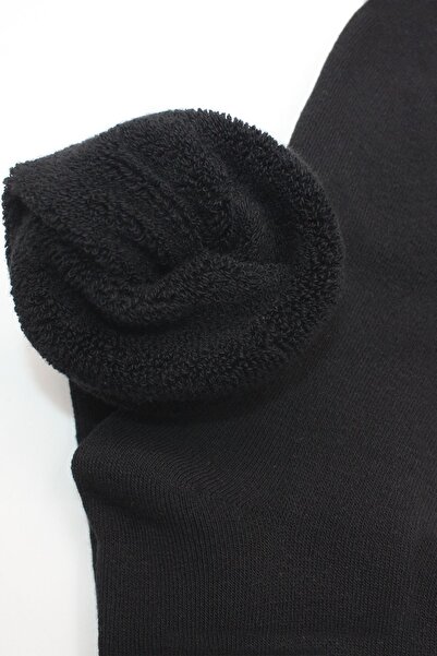 KARDEŞLER ÇORAP Мъжки памучни термо чорапи до коляното, зимни, дебели, черни, комплект от 4