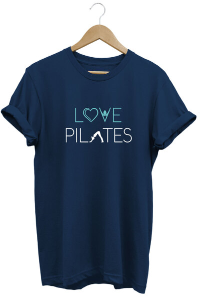 MODA Love Pilates – Tricou imprimat în stil sportiv și casual, 100% bumbac, a...