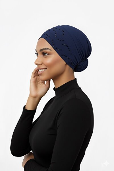 fidan bone Синя готовий тюрбан з накидкою