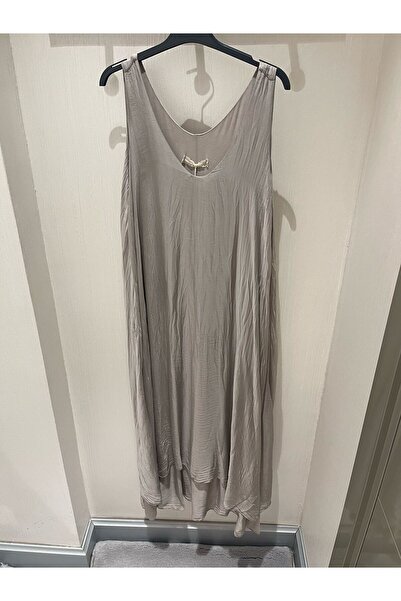 MADE İN ITALY ιταλικό μεταξωτό φόρεμα με εσωτερική επένδυση