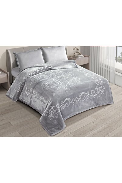 Gerenic بطانية نفرين 6كيلو طابقين وجهه محفور وجهه ساده بملمس فائق النعومه