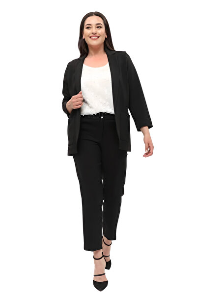 Hanezza Women's Blazer Jacket| Black| Large Size| 7 Colors| Suit Compatible