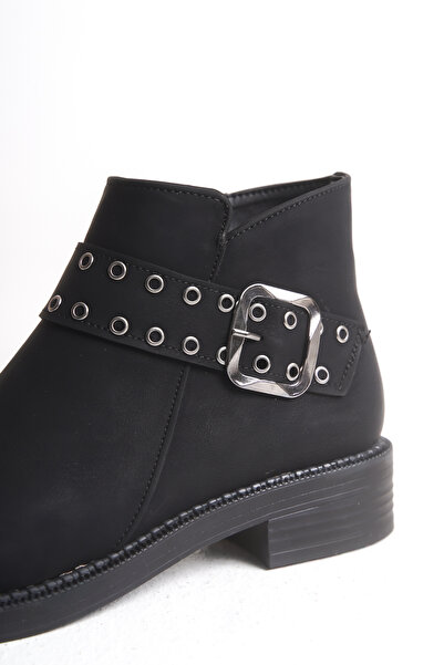 Riccon Eruvella Kadın Bot 0012405 Mat Siyah Cilt