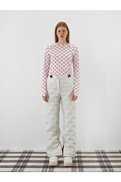 Xint Kadın Ekru Kapitone Dokulu Oversize Pantolon