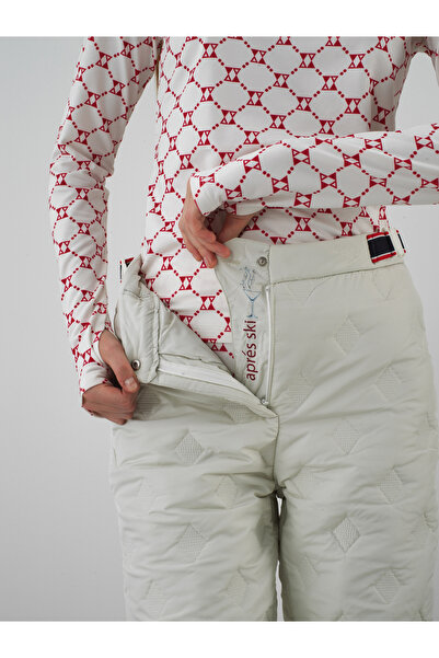 Xint Kadın Ekru Kapitone Dokulu Oversize Pantolon