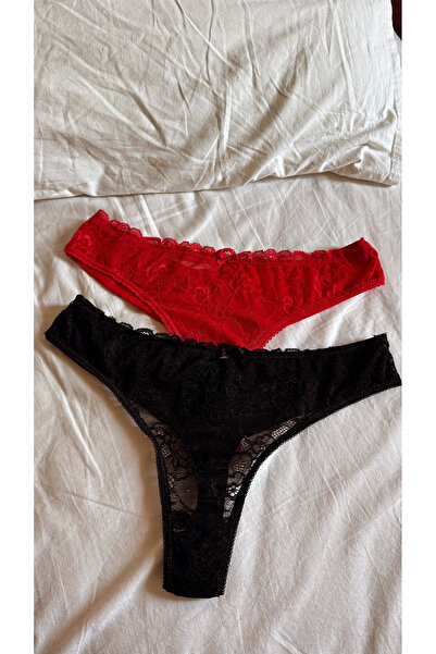 YOYYO İç Giyim Kadın 2'Li Set Tanga Külot String Fantazi İç Giyim