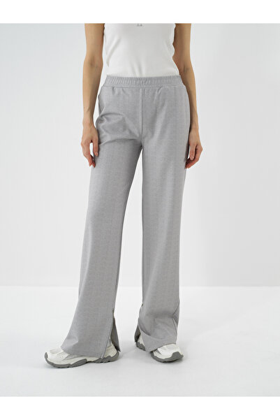 Xint Kadın Gri Pamuk Dokulu Oversize Sweat Pantolon