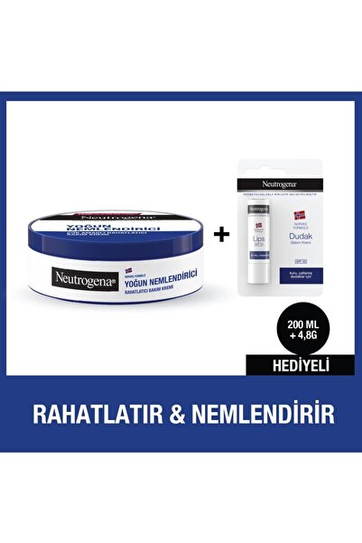 Neutrogena Yoğun Bakım Kremi 200 ML Krem + Dudak Kremi Hediye