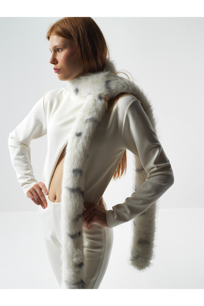 Xint Kadın Ekru Formunu Koruyan Standart Fit Atkı