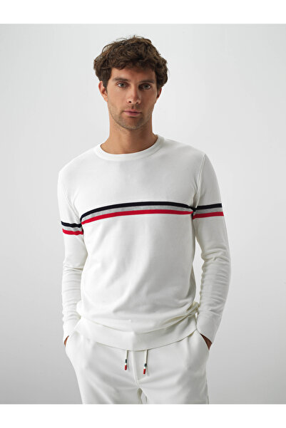 Xint Erkek Ekru Formunu Koruyan Regular Fit Kazak