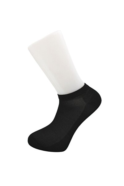 KARDEŞLER ÇORAP Men's Black-white Booties Cotton Rice Braided Socks 6 Pack 3 Black 3 White