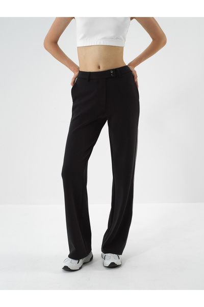 Xint Kadın Siyah Modal Dokulu Regular Fit Sweat Pantolon